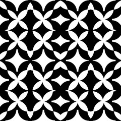 Fototapeta premium Monochrome pattern. Seamless texture. Modern geometric background with regular shapes...
