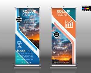 Roll up banner stand template design