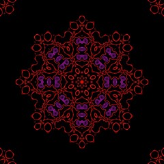 Indian red and pink floral pattern design.