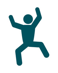 Fototapeta na wymiar pictogram man jumping