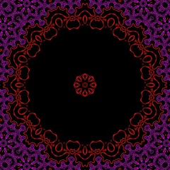 Indian red and pink floral pattern design.
