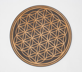 A flower of life wooden board
