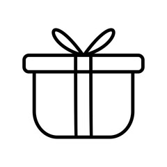 Gift Linear Vector Icon Design