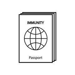 Immunity passports icon. Globe sign eps ten