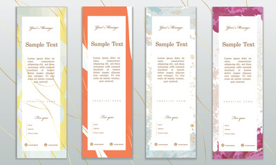 Elegant bright labels collection. Art Abstract Background.  for labels, invitation, delivery cards, etc.