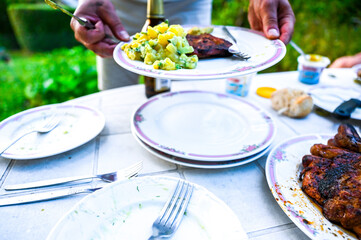 table setting for dinner