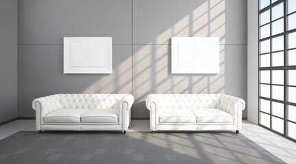 3D illustration of interior design