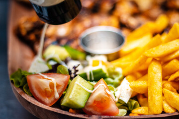 Food Photography of preparation of good, tasty food.