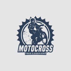 vector of motocross logo design