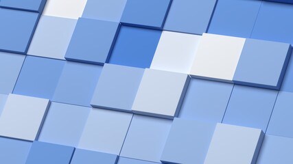 background minimal abstract squares gradient white blue modern 3d render