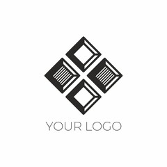 Stylish chocolate logo. Vector logo for chocolatier. Design element for cafes, restaurants, handmade. Bean-to-bar chocolate.