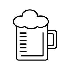 Beermug Linear Vector Icon Design