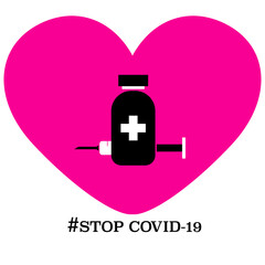 #Stop covid-19. Vaccine. Satellite. Covid-19.