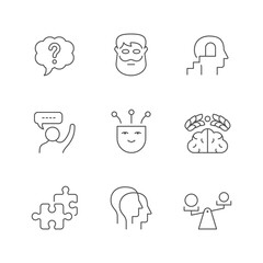 Set line icons of philosophy