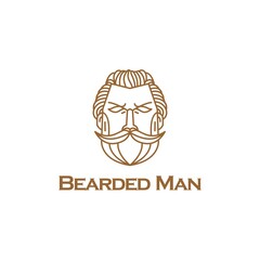 Bearded man logo for sale