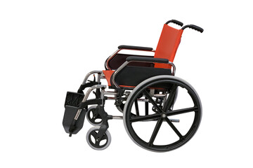 Fototapeta na wymiar black wheelchair isolated on white background