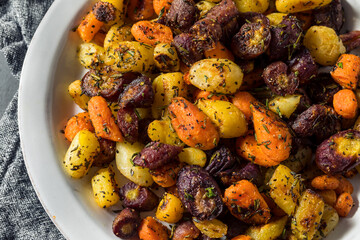 Healthy Homemade Roasted Rainbow Carrots