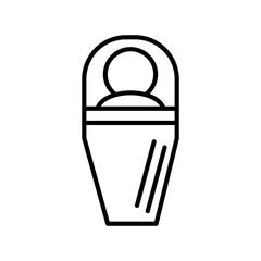 Sleepingbag Linear Vector Icon Design