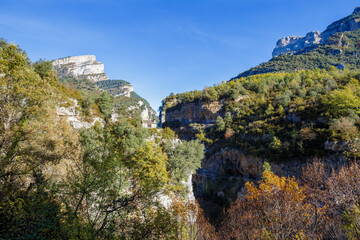Anisclo gorge in Autum, Ordesa national park, Spain