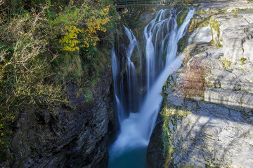 Waterfall in Añisclo Gorge, Ordesa and Monte Perdido National Park, Spain