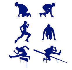 sets Athletics sport design 2020 games abstract vector illustration symbols signs icons