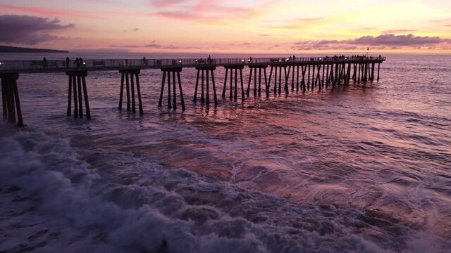 sunrise over the pier