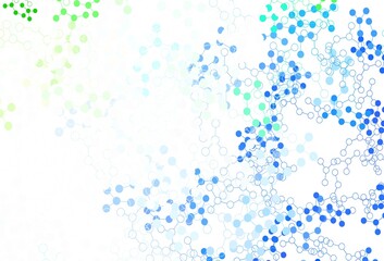 Light Green vector backdrop with artificial intelligence data.