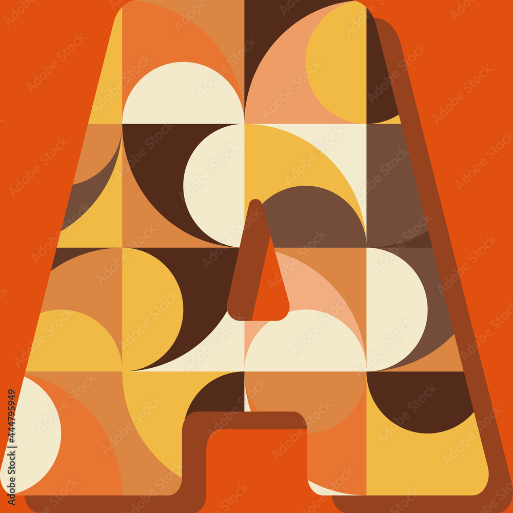 Poster a from the alphabet repeat pattern print background