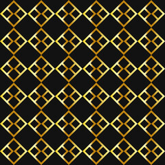 Vector Illustration Of Rectangle Pattern Black Gold Color Background
