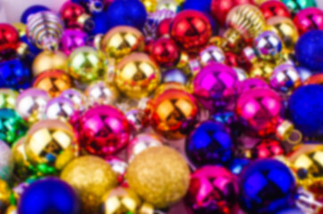 Colorful background for new year theme with christmas balls