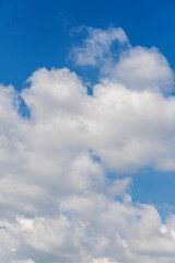 Blue sky background with clouds.
