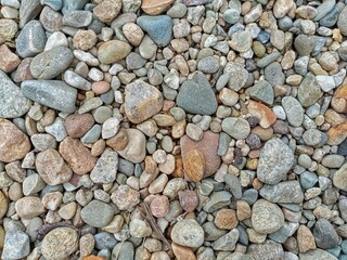 pebbles on the lawn