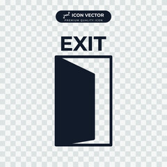 exit icon symbol template for graphic and web design collection logo vector illustration