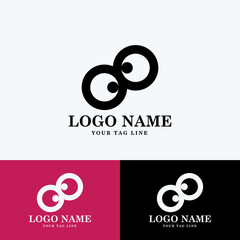 simple minimalist eye logo template
