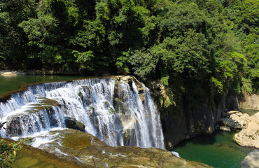 Fototapeta na wymiar Shifen Waterfall, the beauty of Asian nature..