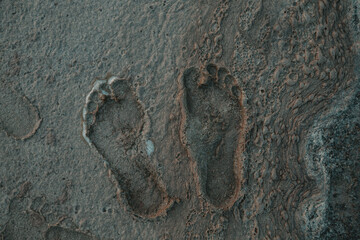 footprint on sand