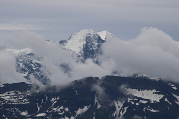 Fototapeta na wymiar Eiger North Face seen from Mount Brienzer Rothorn.