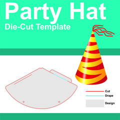 Party Hat Die Cut Template Mold