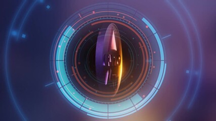 Crypto coin background animation. 3D rendering glowing cryptocurrency motion animation.