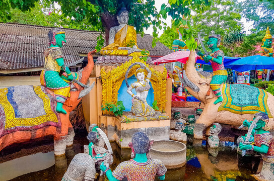 Phra Mae Thorani Wat Phra Yai temple Koh Samui Thailand.