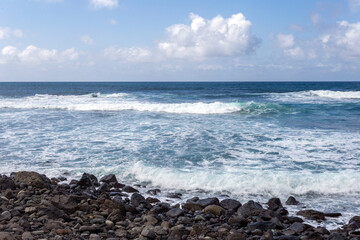 Fototapeta na wymiar View of the Atlantic Ocean from the northern shore of Gran Canaria