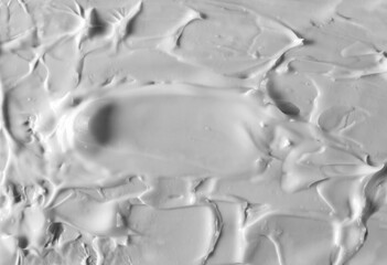 Body cream, white skincare product background and texture