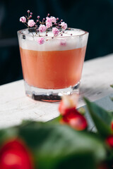 Fresh summer red sour cocktail