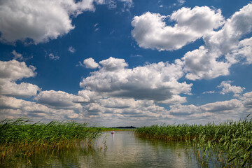 Svitiaz Lake, Shatsk National Natural Park, Volyn region, Ukraine. The Shatskyi Lakes group. Beach by the lake.