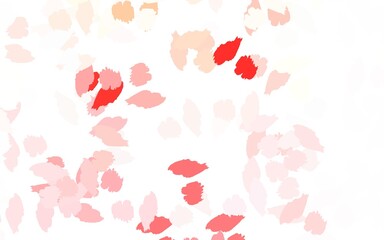 Light Red vector template with chaotic shapes.