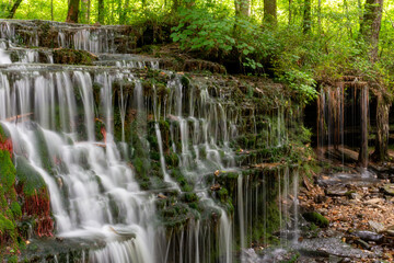 waterfall at City Lake Natural Area in Cookeville, Tennessee