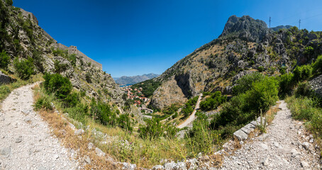 Panorama of the Bay of Kotor and the town