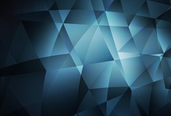 Dark BLUE vector gradient triangles pattern.