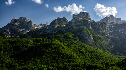 Naklejka premium Valbona Valley National Park. Albania. 