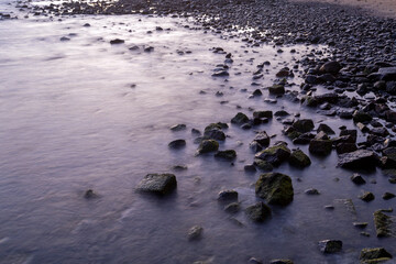 Rocky ocean shore at Maspalomas
